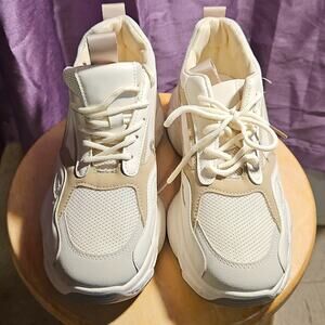 Stylish Cream Women's Sneakers